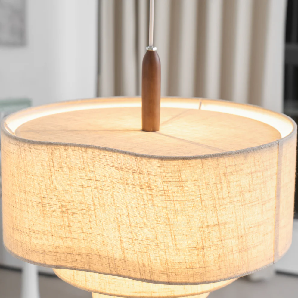 Renée Modern Pebble Fabric Pendant Light Bedroom Dining Room
