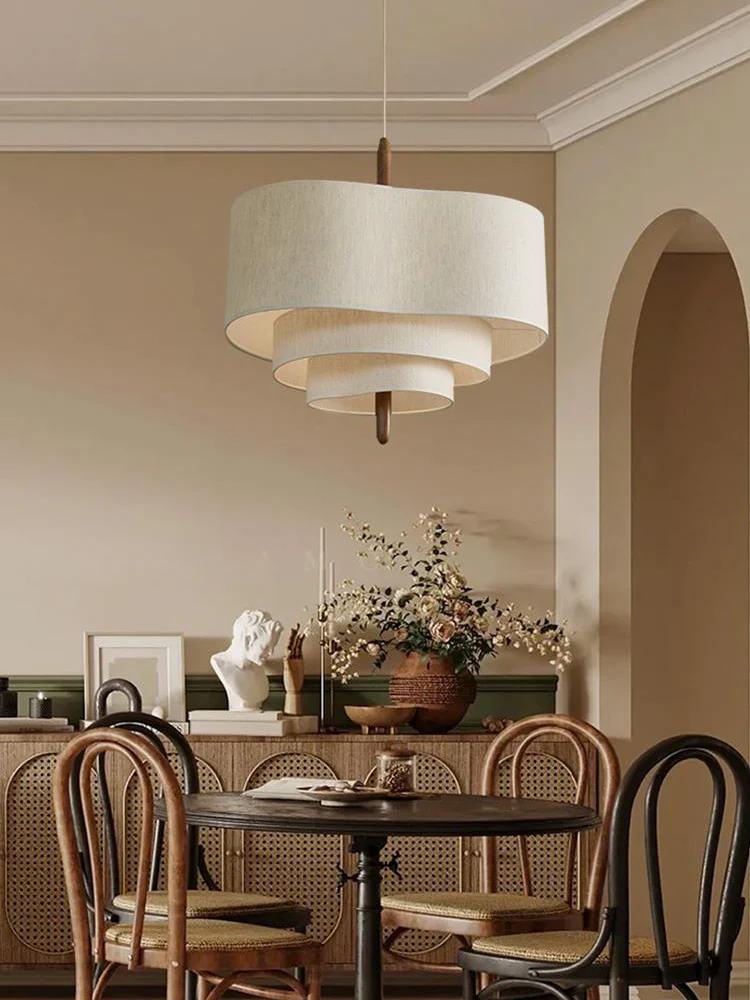 Renée Modern Pebble Fabric Pendant Light Bedroom Dining Room