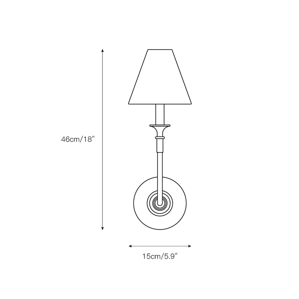Austin Vintage Black Arm Wall Lamp