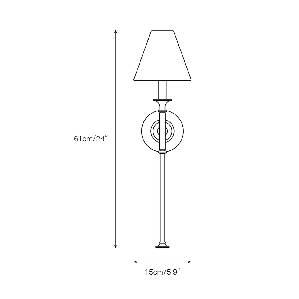 Austin Vintage Black Arm Wall Lamp