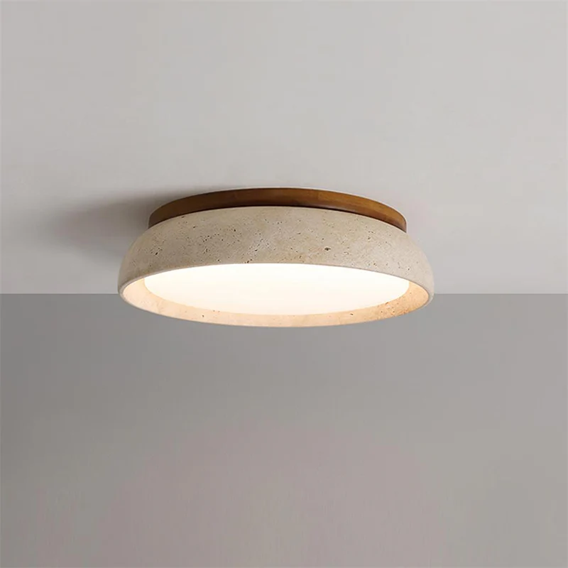 Zaid Natural Travertine Ceiling Light