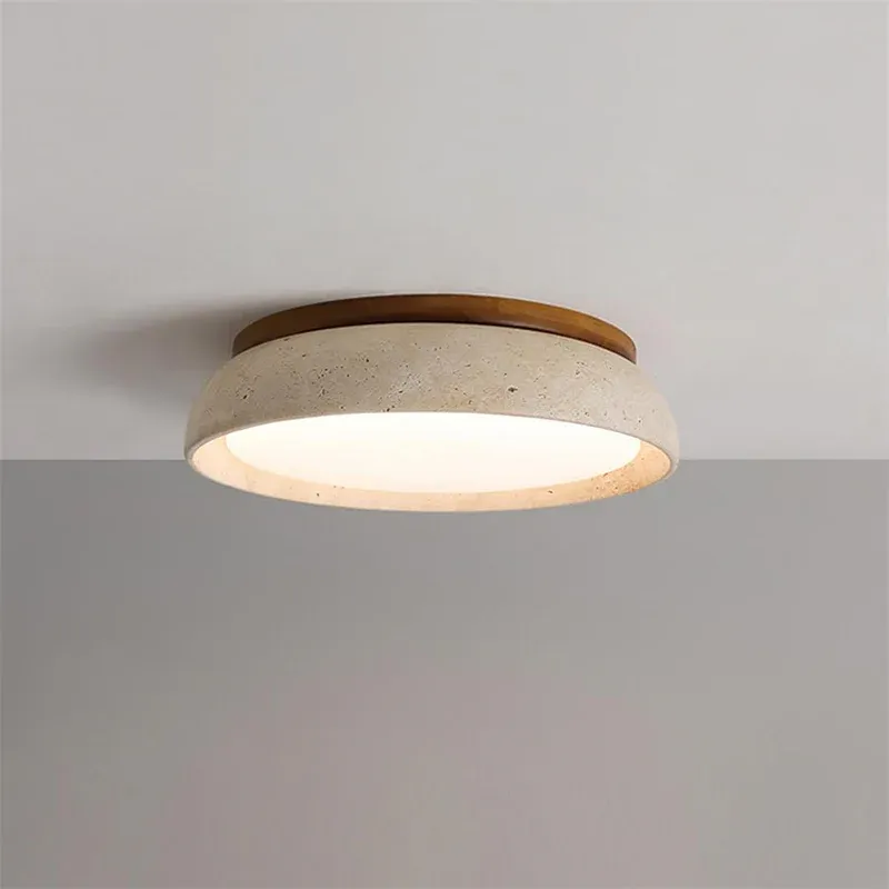 Zaid Natural Travertine Ceiling Light