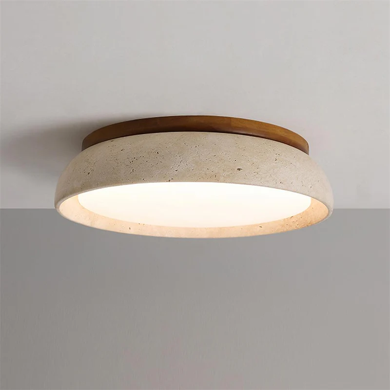 Zaid Natural Travertine Ceiling Light