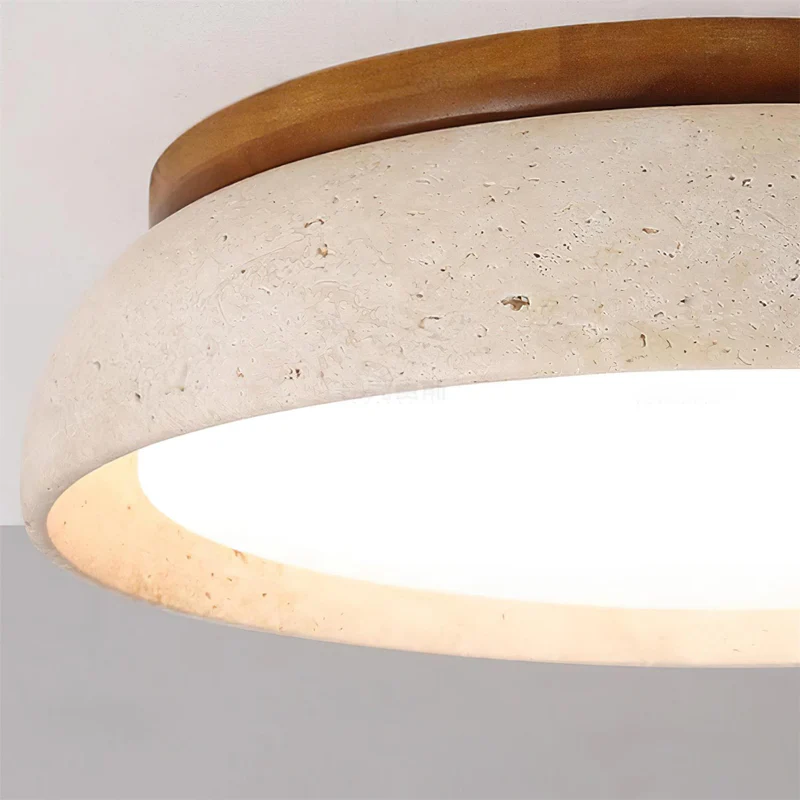Zaid Natural Travertine Ceiling Light