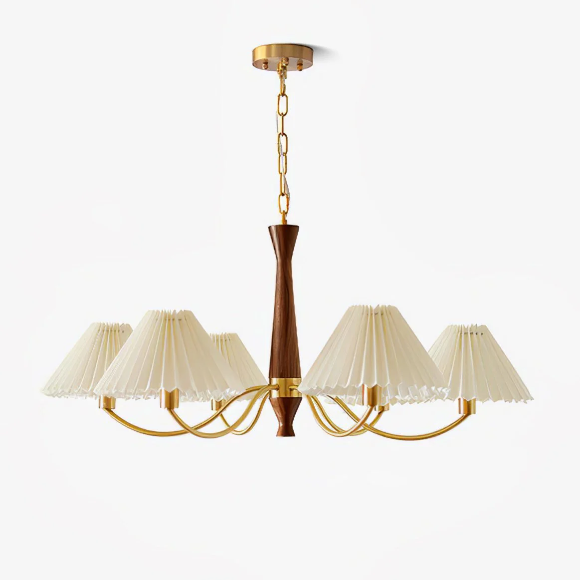 Valentina Vintage Pleated Fabric Chandelier Shades  Living Dining Room