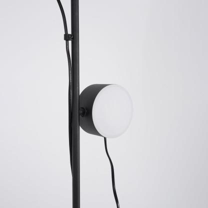 Avi Floor Lamp: Modern black metal and acrylic lighting.