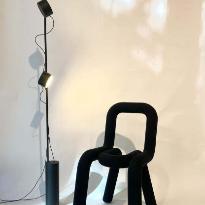 Las Sola Avi Floor Lamp. Modern lighting and chair.