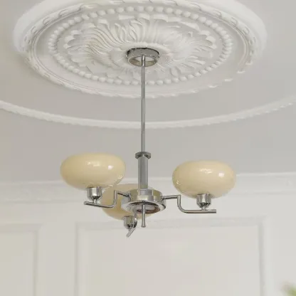 Valentina Vintage Antique Metal Glass Chandelier Living Dining Room