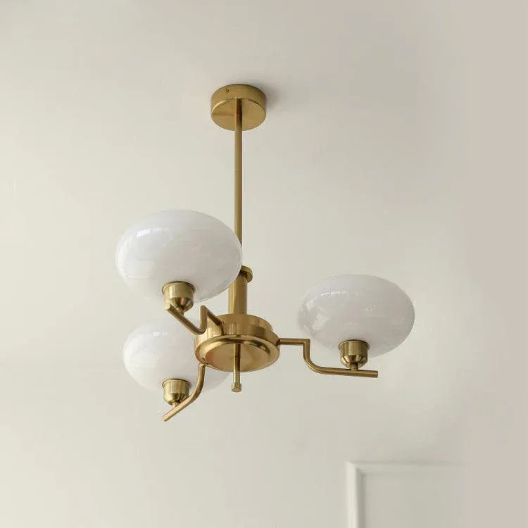 Valentina Vintage Antique Metal Glass Chandelier Living Dining Room