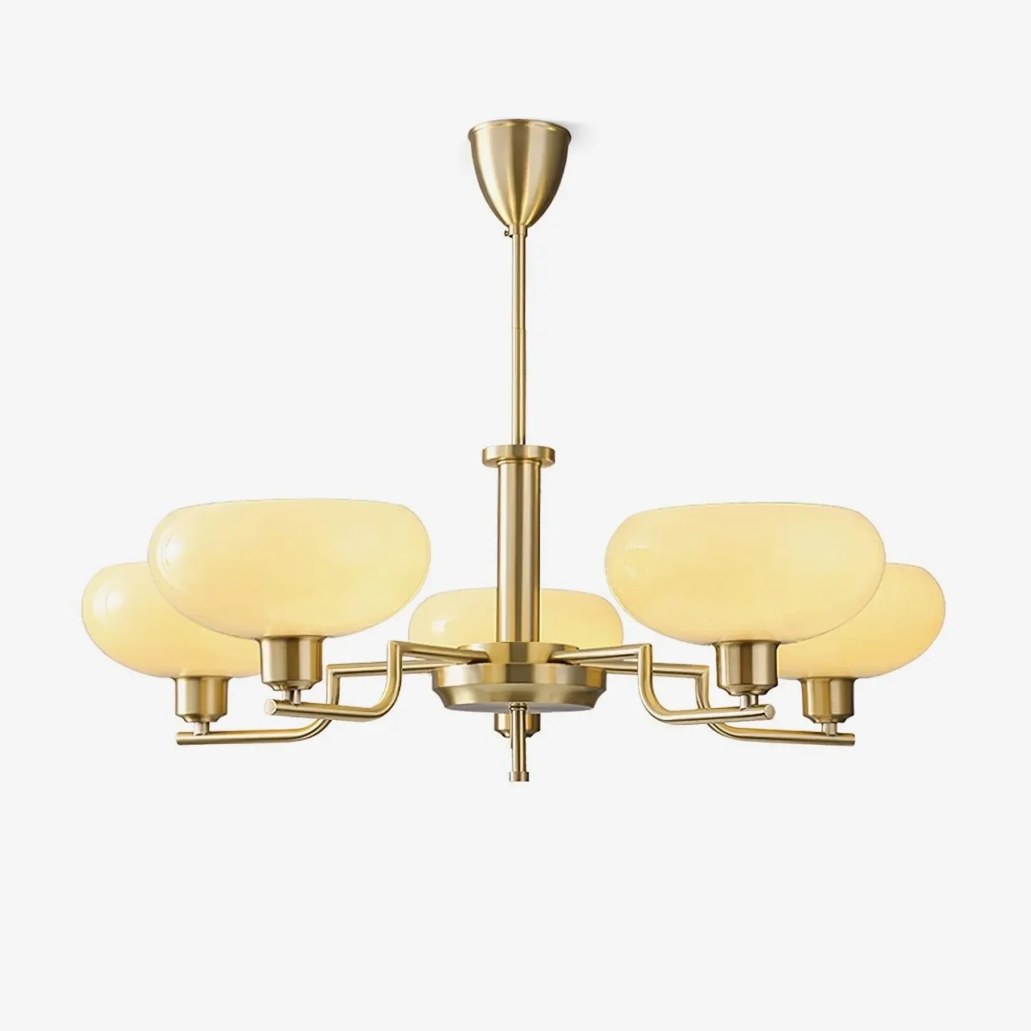 Valentina Vintage Antique Metal Glass Chandelier Living Dining Room
