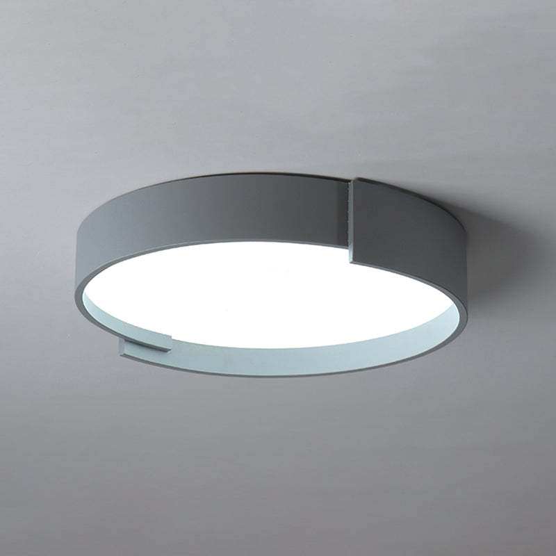 Quinn Modern Round Flush Mount Ceiling Light, gray
