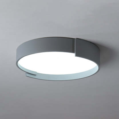 Quinn Modern Round Flush Mount Ceiling Light, gray