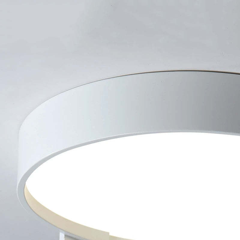 Close-up detail of Quinn Modern Round Flush Mount Ceiling Light