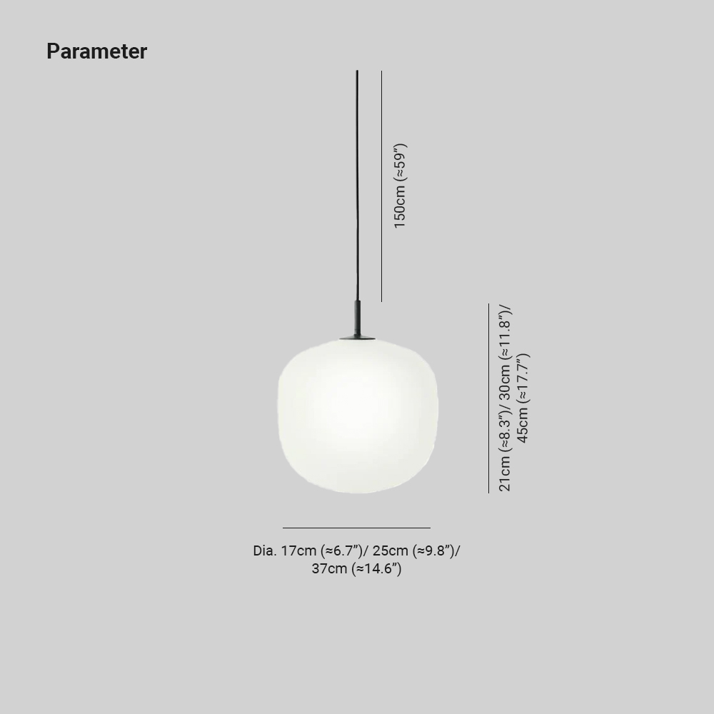 Hailie pendant light dimensions and size parameters