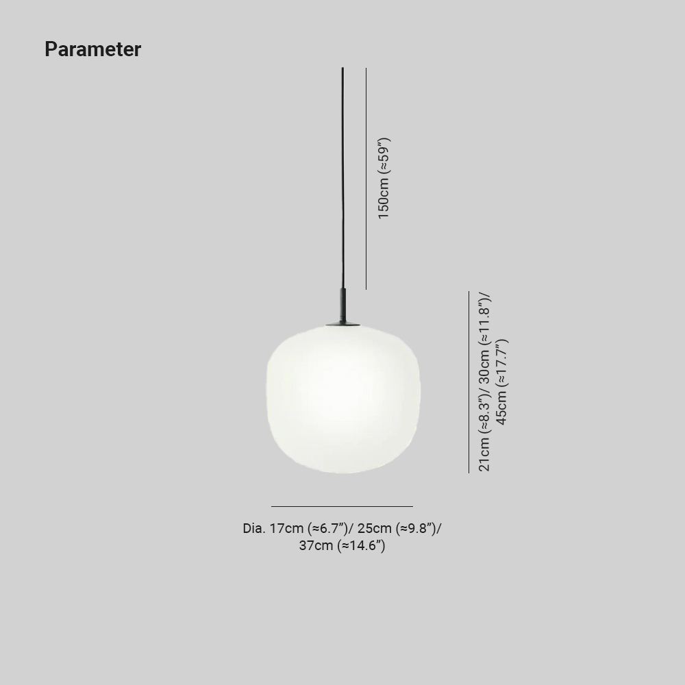 Hailie pendant light dimensions and size parameters