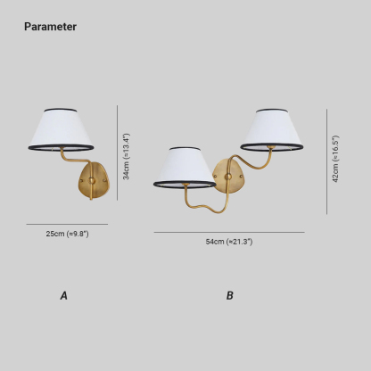 Alessio Vintage Classical Metal Wall Light Bedroom Living Room