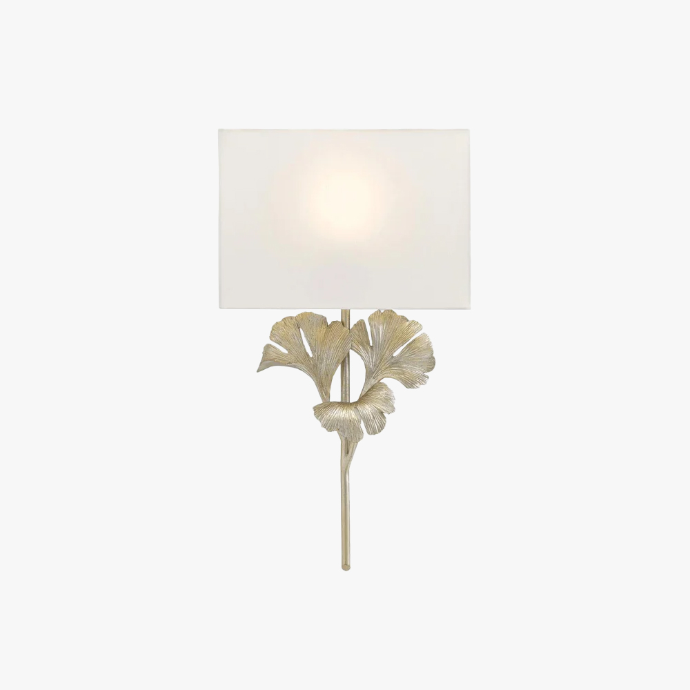 Alessio Vintage Classical Gingko Brass Wall Light Bedroom Living Room
