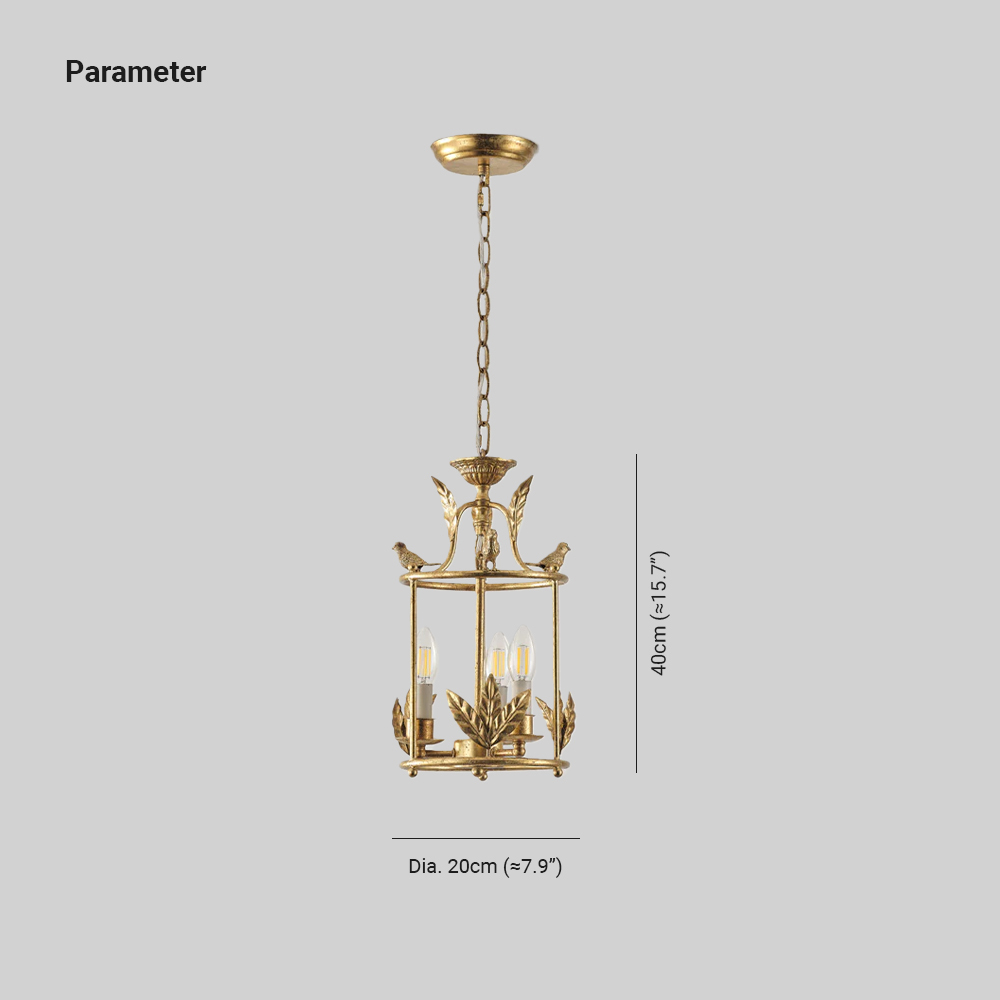 Alessio Vintage Metal Bronze Gold Pendant Light Dining Room Bedroom