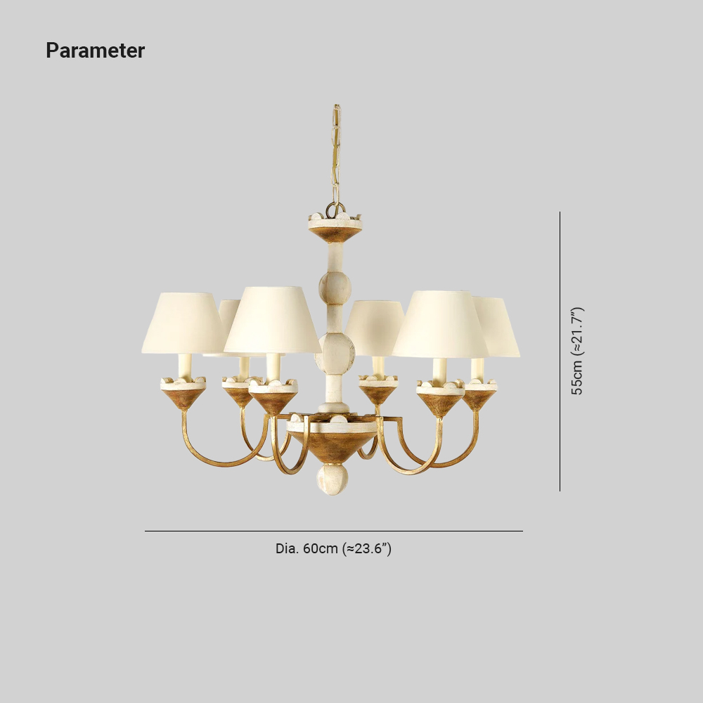 Alessio Gorgeous Metal Wood Fabric Pendant Light Dining Room Bedroom