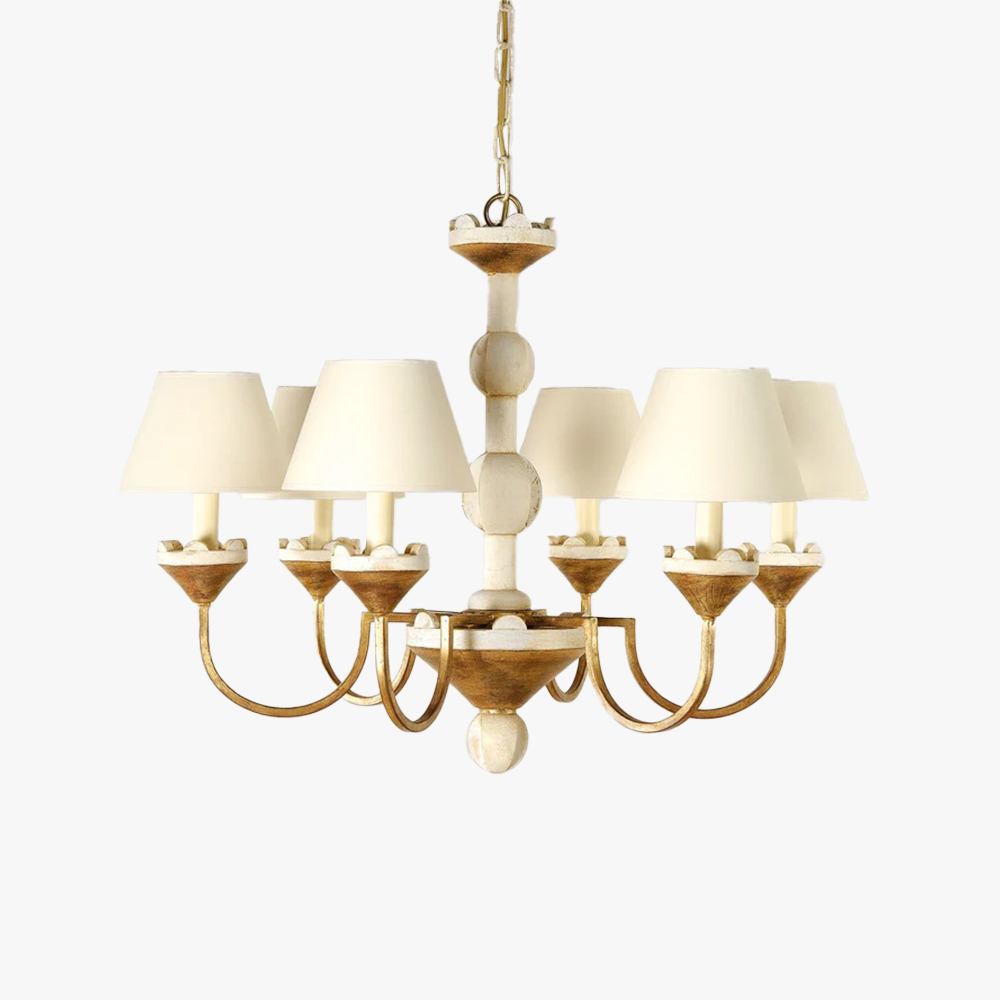 Alessio Gorgeous Metal Wood Fabric Pendant Light Dining Room Bedroom