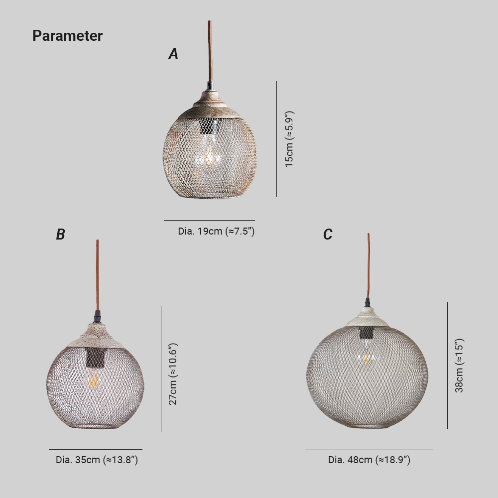 Hailie Modern Metal Rust Color Pendant Light Dining Room Bedroom
