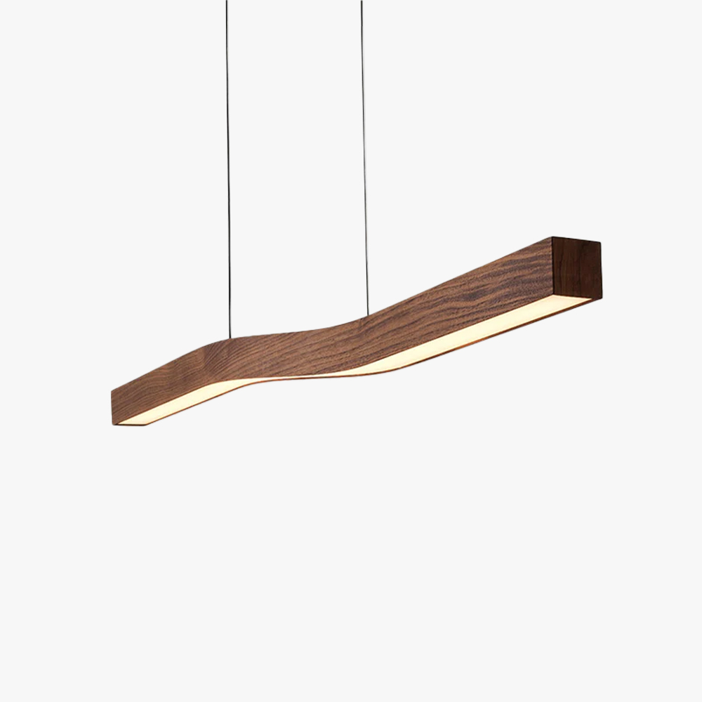 Ozawa Metal Acrylic Dark Wood Pendant Light Dining Room Bedroom