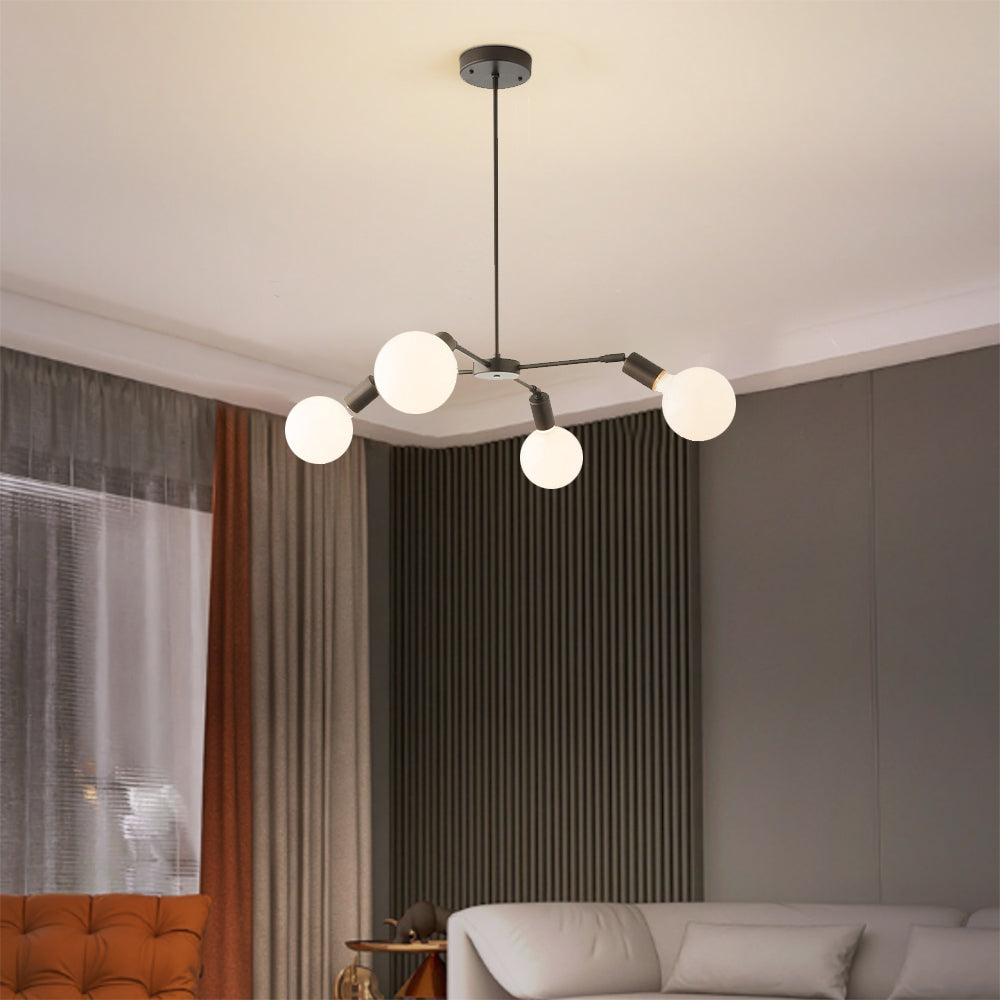 Valentina Modern Chandelier lighting the living room