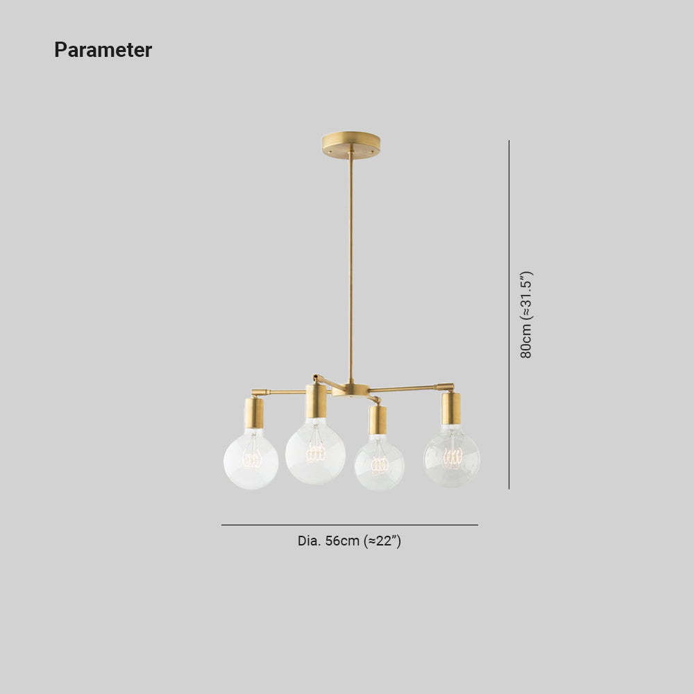 Valentina Modern LED Chandelier - Dimensions and Details