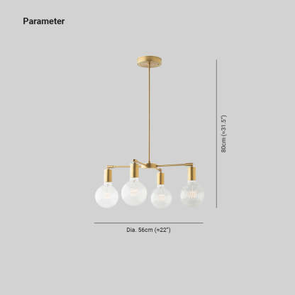 Valentina Modern LED Chandelier - Dimensions and Details