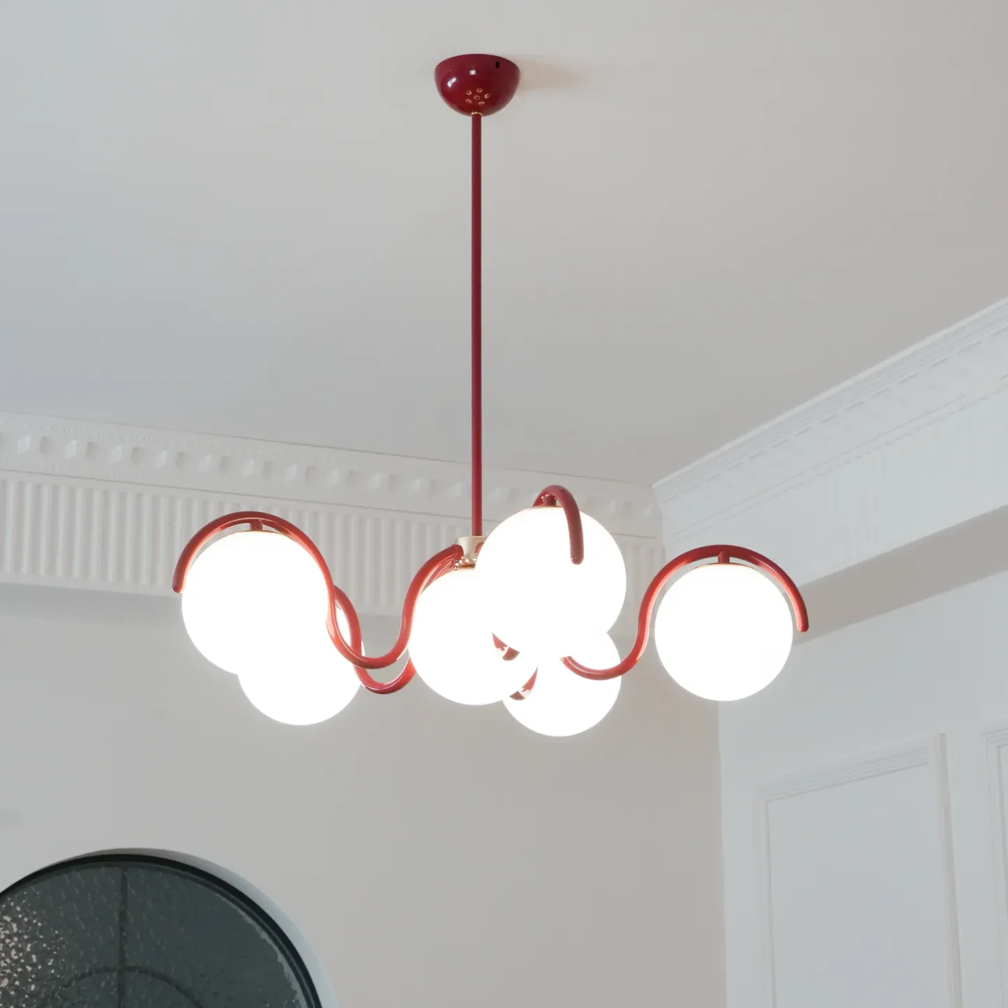 Valentina Vintage Metal Glass Pendant Light Bedroom Living Room