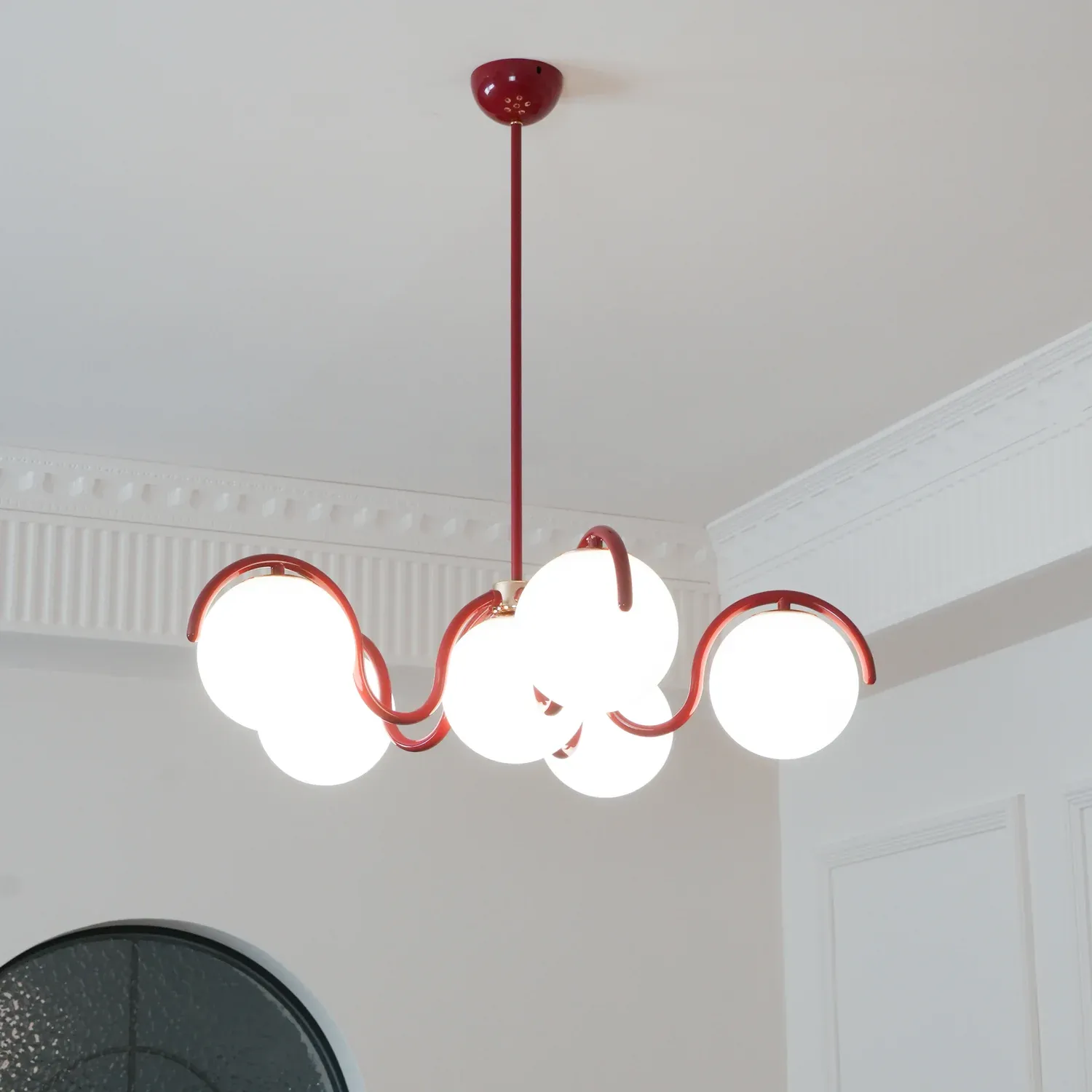 Valentina Vintage Metal Glass Pendant Light Bedroom Living Room