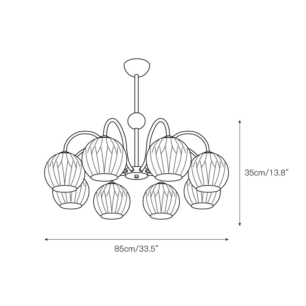 Lily Ripple Glass Chandeliers