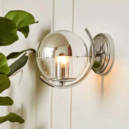 Valentina wall sconce with glass globe shade