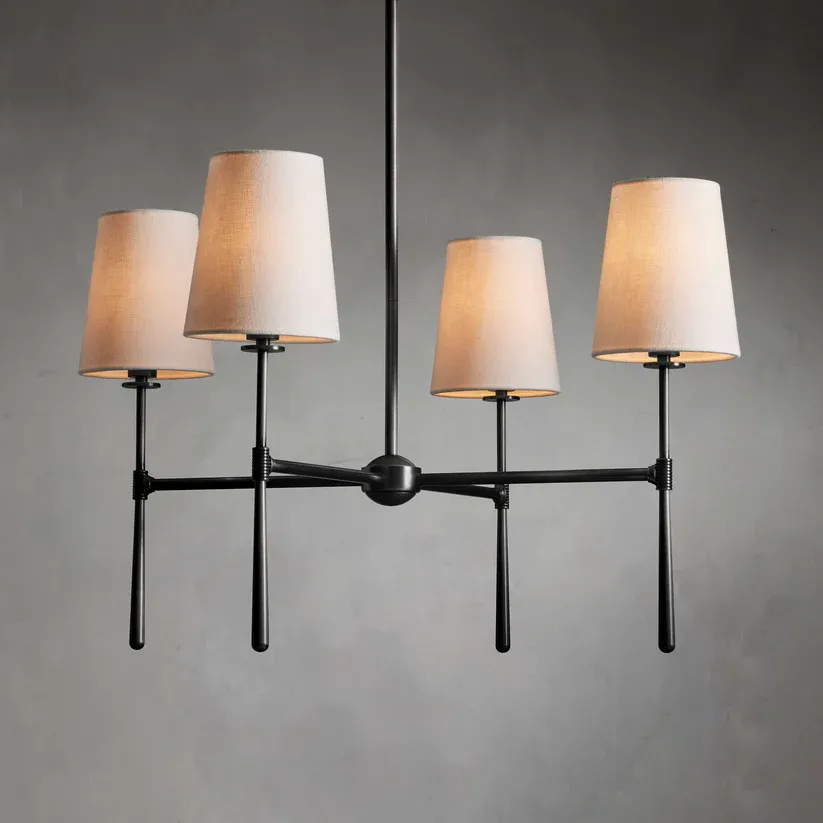 Alessio Vintage Classical Brass Fabric Pendant Light Shades Living Dining Room
