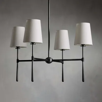 Alessio Vintage Classical Brass Fabric Pendant Light Shades Living Dining Room