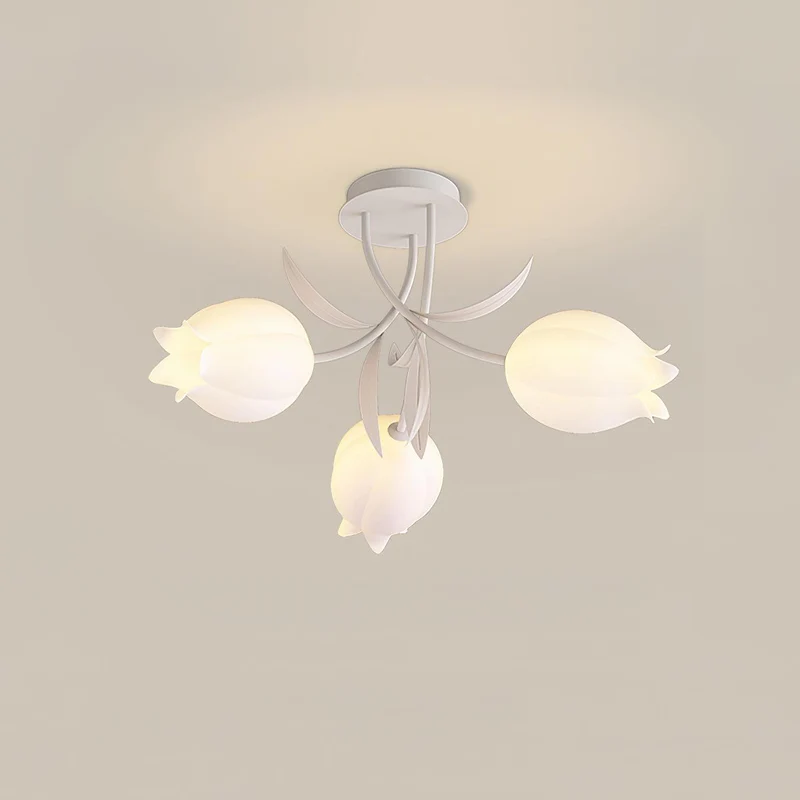 Lily Natural Flower Flush Mount Ceiling Light