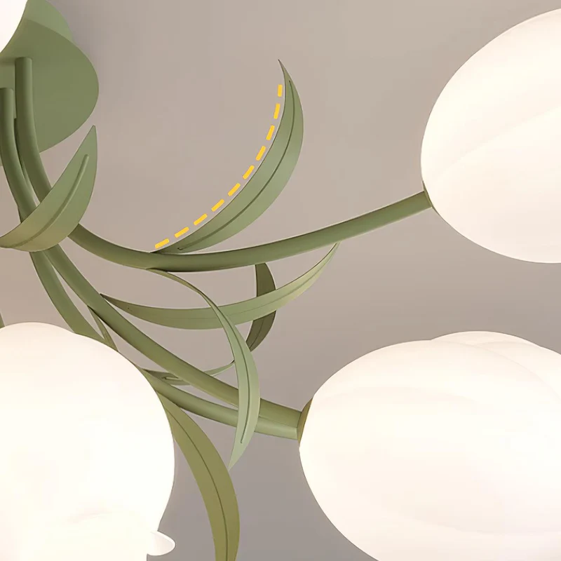 Lily Natural Flower Flush Mount Ceiling Light