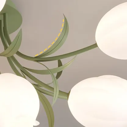 Lily Natural Flower Flush Mount Ceiling Light
