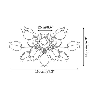 Lily Natural Flower Flush Mount Ceiling Light