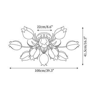 Lily Natural Flower Flush Mount Ceiling Light