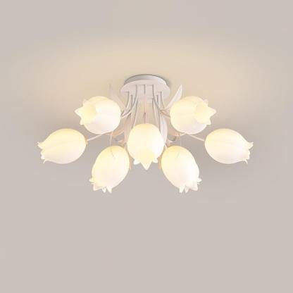 Lily Natural Flower Flush Mount Ceiling Light