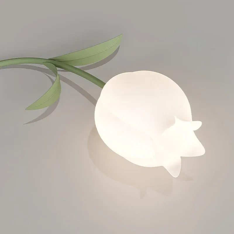 Lily Natural Flower Flush Mount Ceiling Light