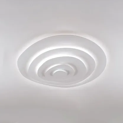 Quinn Modern Ripple Metal Ceiling Light Fixture Bedroom Living Room