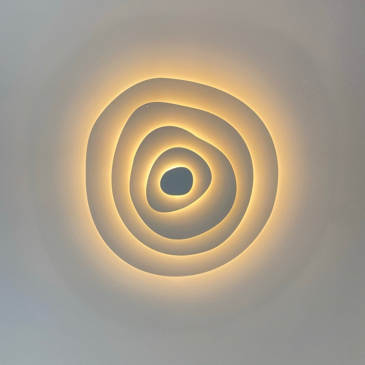Modern ripple metal ceiling light fixture, Lassola Quinn