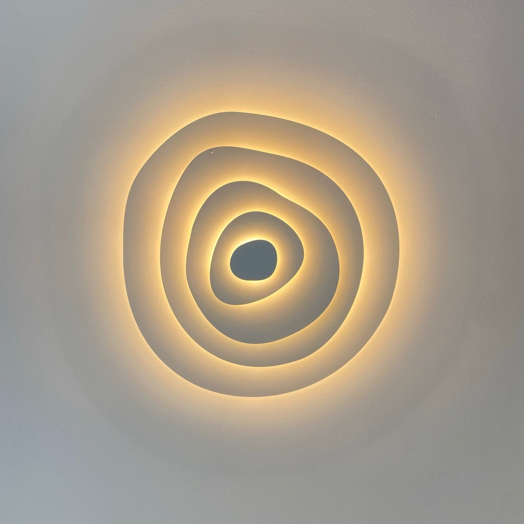 Modern ripple metal ceiling light fixture, Lassola Quinn