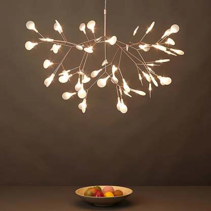 Olivia Sputnik Chandelier over fruit bowl, Living Room