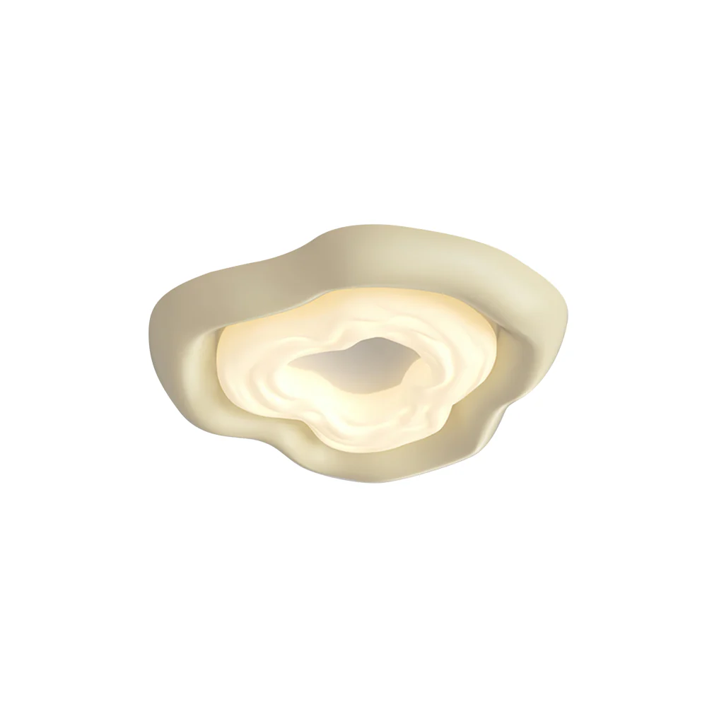 Cream-colored Quinn ceiling lamp illuminating a dining room