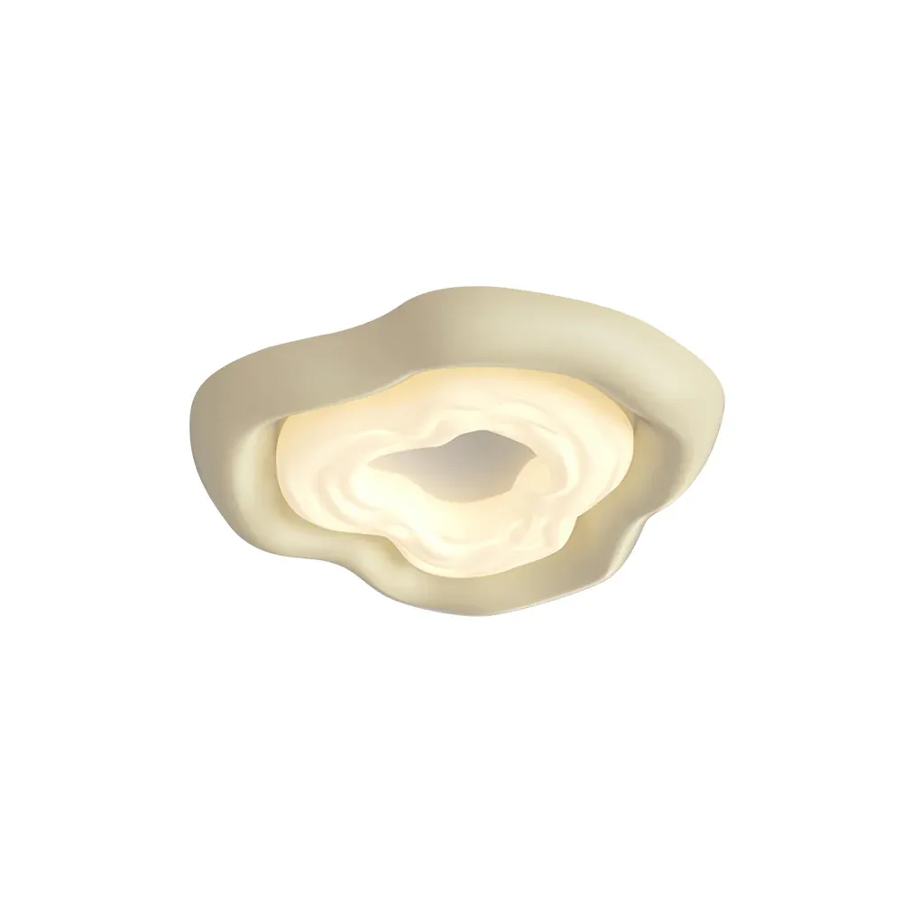 Cream-colored Quinn ceiling lamp illuminating a dining room