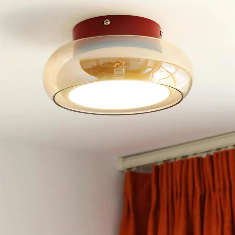 Hailie Retro Glass Flush Mount Ceiling Light