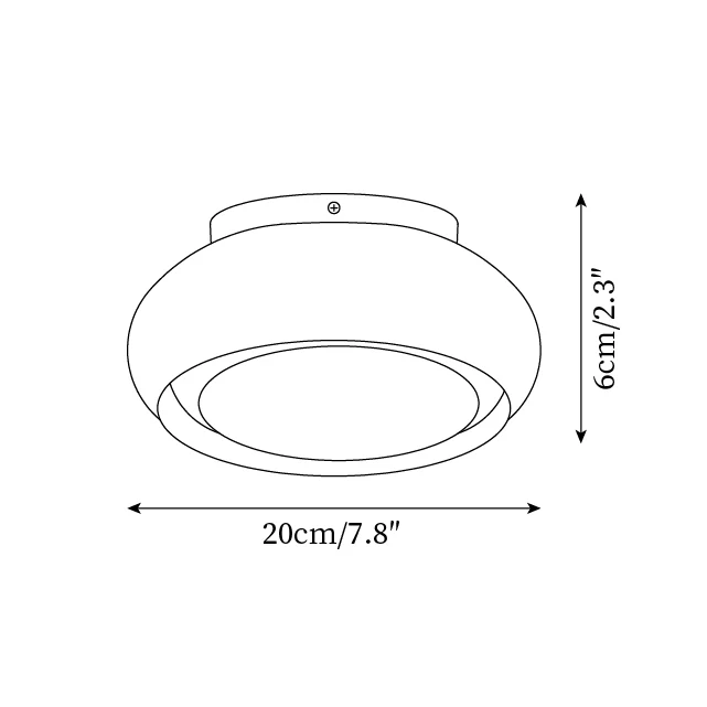 Hailie Retro Glass Flush Mount Ceiling Light